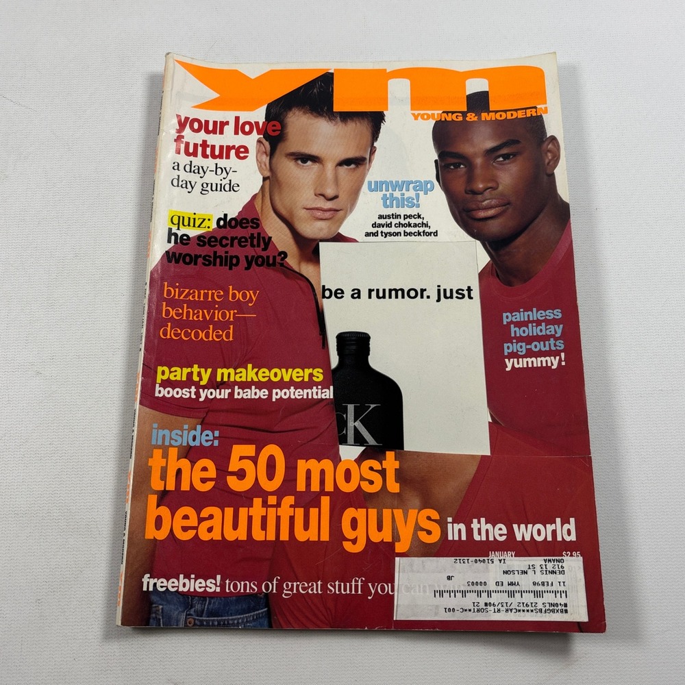 YM Young & Modern Magazine Dec 1996 Jan 1997 Tyson Beckford Austin Peck Damage